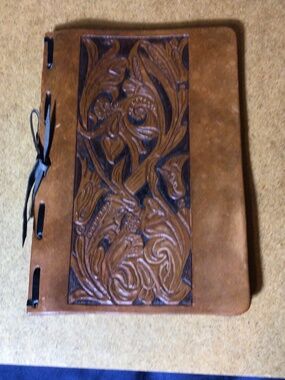 NEW HAND MADE HAND TOOLED LEATHER BELT WITH FORD BUCKLE